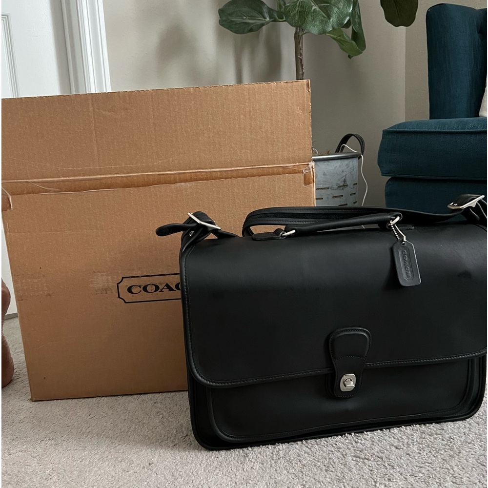 Black Coach laptop bag